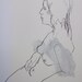 FEMALE NUDE # 4 charcoal drawing nude woman // original art on paper
