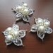 Pearl and Rhinestone brooch - perfect for DIY brides or crafting - Set of 3