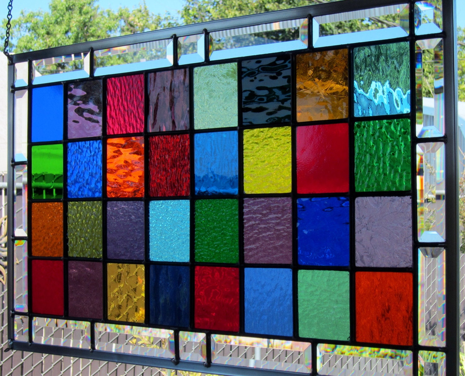 Multi Color Large Stained Glass Window