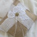 Gorgeous Burlap and Lace Decorative or Ring Bearer Pillow... Rustic and Elegant...Wedding...