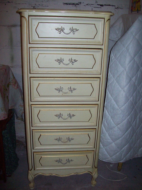 Vintage Tall Lingerie Chest Beautiful French Provincial design