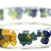 Flower Jewelry- Resin Bangle-Jewelry with Real Flowers- Flower Bracelet- Multi Color Flowers- Purple Bracelet-Yellow Bracelet
