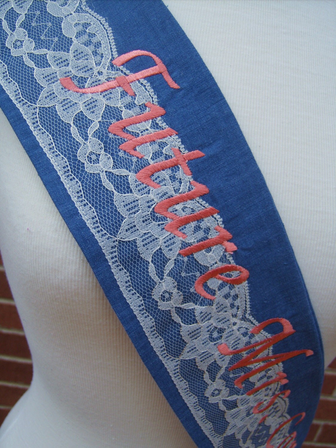 Sash The Vintage Custom embroidered Sash for bachelorette