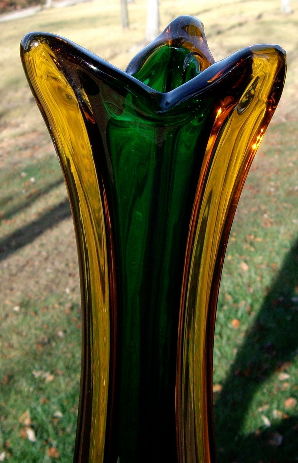 Vintage Murano Sommerso Art Glass Vase 1960s by jpcountrymarket