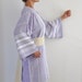 Bathrobe Peshtemal Robe Kimono Robe Eco Friendly Turkish Bath Towel Purple Violet Amethyst White Relax Soft Bath and Beauty