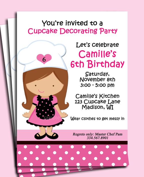 Baking Birthday Party Invitations Free 8