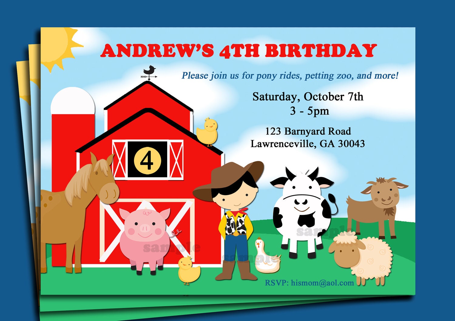 Free Barnyard Birthday Invitations 7