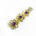 Vintage Hair Clip with Purple Rhinestones - Peigne à Cheveux.