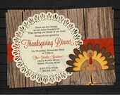 Rustic Fall Thanksgiving Dinner Invitation Digital File YOU-PRINT Il_170x135
