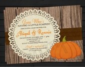Rustic Fall Thanksgiving Baby Shower Little Pumpkin Invitation Digital File YOU-PRINT Il_170x135