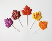 10 Chocolate Autumn Leaf Lollipops Il_170x135