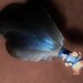 Smudge Fan- Midnight Moonlit Flower- OOAK- Smude Fan with Kyanite