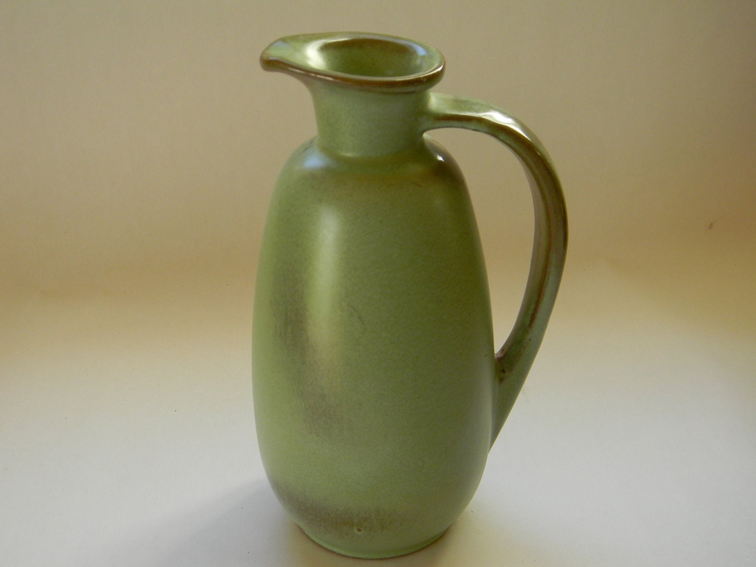 Green Frankoma Pottery Pitcher Vase 835