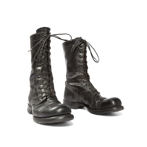 Vintage Combat Boots by Corcoran Black Leather Jump Boots