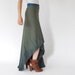 coupon code SAVE20 to receive 20% off Wrap around designer Skirts for women in olive green color with blue tie dye
