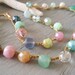 Beach boho crochet necklace 'Bohemian BeachComber', semi precious stone, glass, surfer beach chic, summer, pastel, OOAK