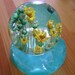 Turquoise straw flower paper weight