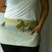 Utility Apron/Half Apron with 8 pockets and hook in grey yellow and white