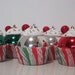 Cupcake Ornaments / Christmas Ornaments / Set of 6
