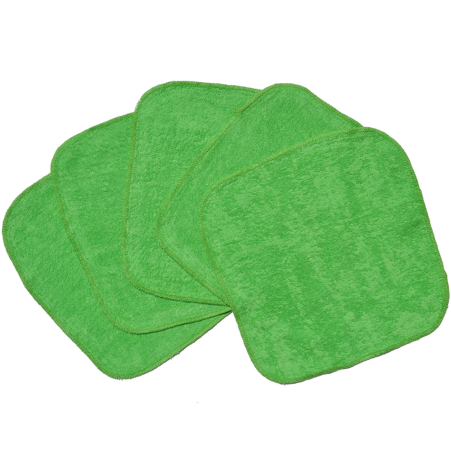 Baby Washcloths Dark Green Cloth Wipes by TopsyTurvyDiaperCake