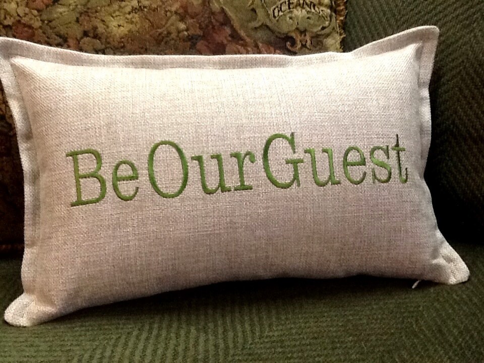 Cushion Cover Pillow Be Our Guest Embroidered Pillow