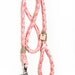 Dyed Rope dog leash pet supplies dog collar dog lead: Medium marbled fire red cotton blend rope leash