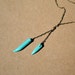 Turquoise Horn Tooth Chili Lariat Necklace
