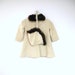 RESERVED - 1950's Handmade Off White Wool Coat and Matching Bonnet with Fur Trim