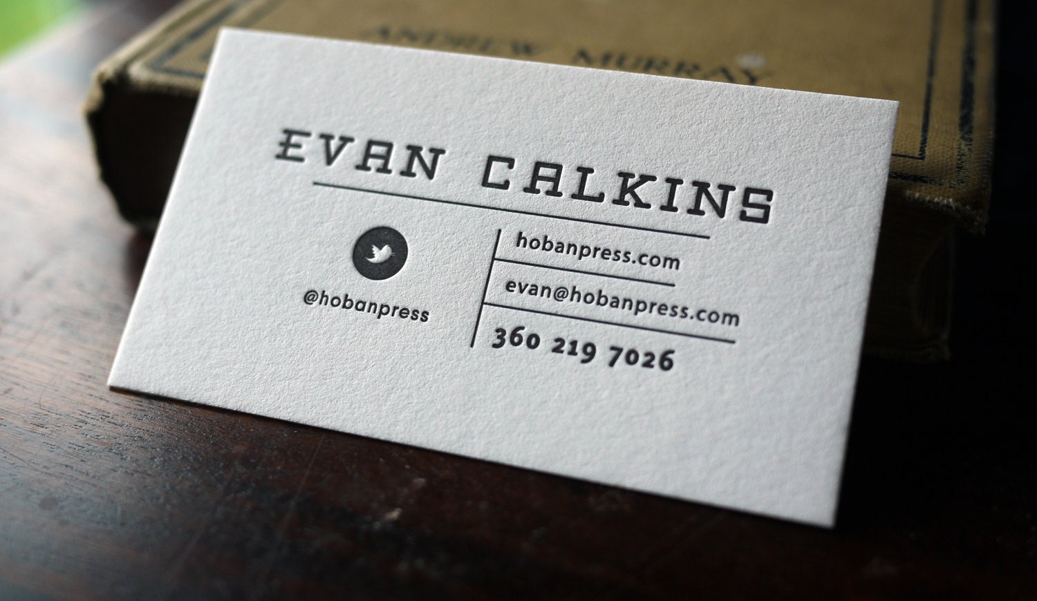 The Gentleman Custom Letterpress Printed Calling Cards 100ct