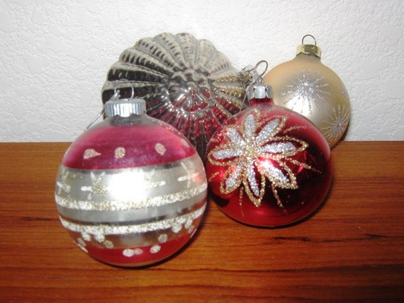 Vintage Mercury Glass Ornaments For Christmas