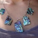 New Zealand rainbow abalone charm necklace