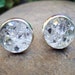 BLING BLING large icy 10mm AAA plus grade raw herkimer diamond earrings