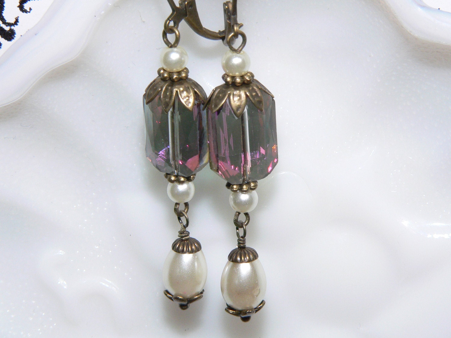 Downton Abbey Style Jewelry Vintage Emerald Cut Crystal