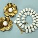 Reserved for Lynn - 1960s Vintage Monet necklace White Flower earrings lucite