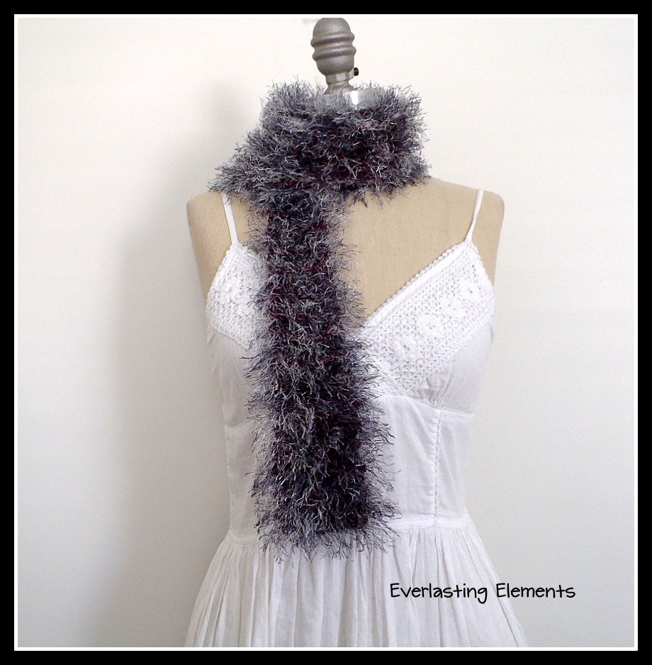 Handmade Knit Fuzzy Warm Winter Scarf by EverlastingElements