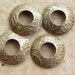 Etched Metal Nickel Bead Caps Leaves, 2 pair (4 caps), 13mm