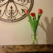 rustic floating beam shelf 32"