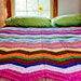 handmade vintage afghan neon chevron
