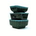 Vintage Ceramic Planters - Emerald Green and Turquoise Trio