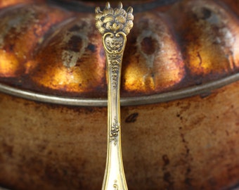 Vintage French Claw Design Silver Sugar Tongs