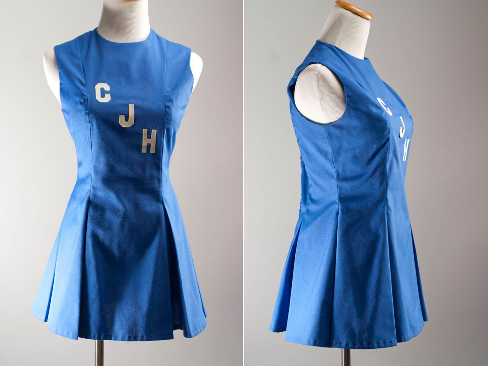 Vintage 1960s Sexy Cheerleader Uniform Mini by MonkeyTreeVintage