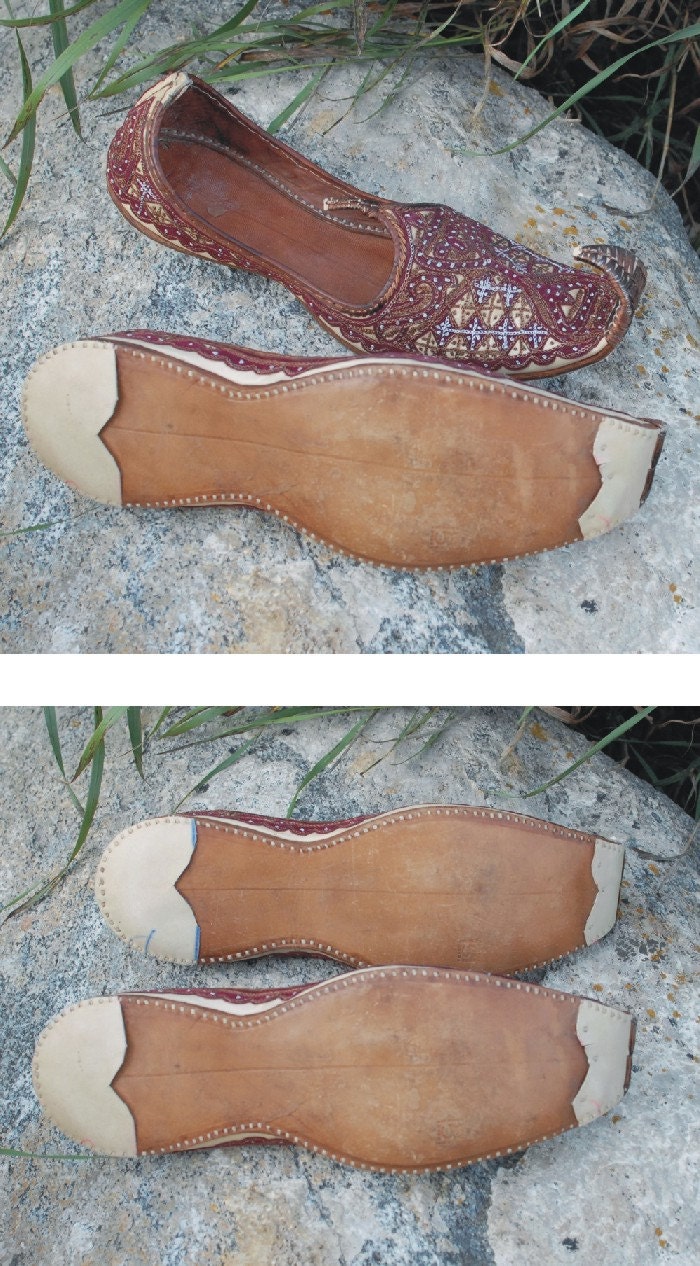 Khussa Curled Toe Shoe/Slippers