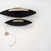 Antique Tatting Shuttles, Black pair