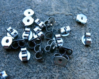 5 pairs Titanium Earring Backs 4mm Hypoallergenic