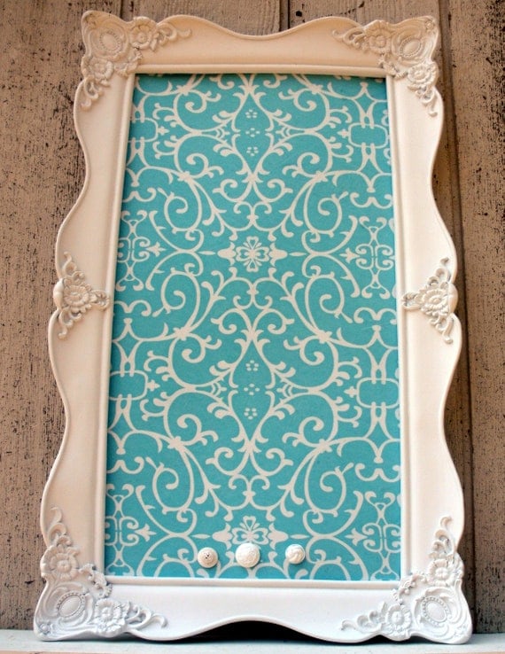 Items similar to Beautiful Tiffany Blue Fabric - Magnetic Board 17 x 28 ...