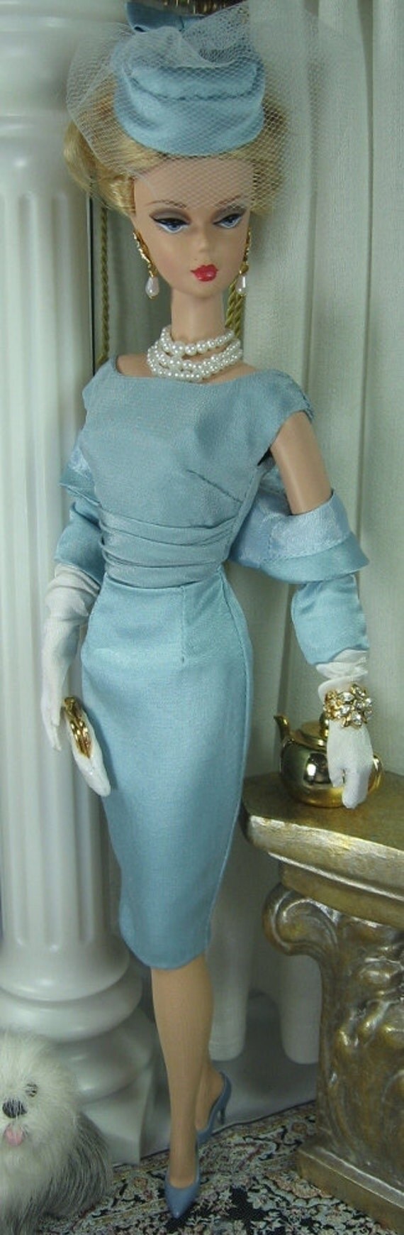 Blue Pearl for Silkstone Barbie and similar size dolls.