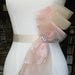 Clearance Sash Light & Pretty muted champagne with blush pink orgady and ivory horsehair loop bow