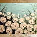 ORIGINAL Large 3ft x 2ft gallery wrap canvas-Contemporary impasto modern abstract floral painting by Nicolette Vaughan Horner Free ship