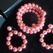 Vintage Avon Demi Parure Pink Bracelet & Earring Set MIB 1993 Collectible Jewelry Book Pieces Rockabilly Mad Men Mod 1990's