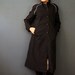 Vintage 60s Betty Barclay Black Raglan Sleeve Trench Coat Rain Coat Medium